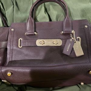 Coach Swagger satchel. Pebble leather